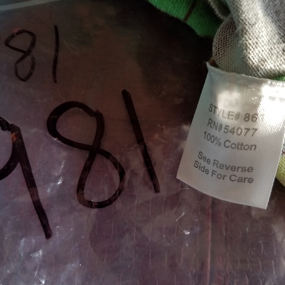 CAbi Green Key Print Button Up Cardigan Sweater - Picture 8 of 8